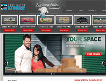 Tablet Screenshot of fortwaynestorage.com